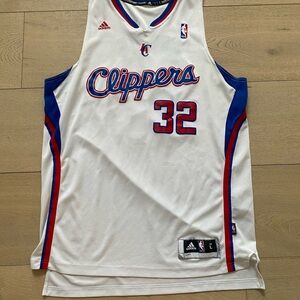 Adidas Clippers White and Red Basketball Jersey